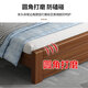Kimber oak upgraded bed board solid wood bed new Chinese double bed walnut color wooden bed simple master bedroom home single bed walnut color single bed 1.5*2 meters upgraded bed board