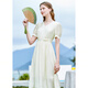 Betu women's new summer dress elegant light national style romantic dress women 2303D05 light apricot L
