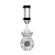 
304 stainless steel pneumatic knife gate valve PZ673H-16P pneumatic plug valve Slurry valve DN200 DN200 cast steel