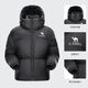 Camel (Camel) Serie de diamantes negros Corto Down Jacket Women's Winter New Tibir a prueba de viento Traje de pan 724CA6B601, Phantom Black, Women's XL (185)