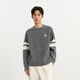 PEACEBIRD Men's Sweater Casual Autumn and Winter Striped Texture Men's Sweater Fashion Lazy Style Gray (Loose) 3 L