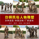 Kangxinya Fiberglass Figure Sculpture Customized Cast Bronze Farming Folklore Campus Culture Celebrity Head Large Outdoor Statue Pendulum Top Ten Heroes Dingjin