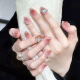 Zhenyue 2025 Nuevo modelo con estilo corto de armadura, lujuriosa manicura manicura arte de uñas uñas manchas de uñas faltas BY1047# Crystal Purple Butterfly 1 pieza Kit de herramienta portátil