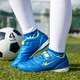 Doppelstar-Kinderfußballschuhe gebrochener Spike TF Jungen und Mädchen Schülern Klettverschluss spitzefreier nicht rutschresistenter Kee-resistenter Jugendtrainingschuhe