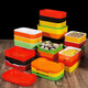 Deman Ke Chuan Chuan Hot Pot Restaurant Special Tableware Commercial Barbecue Side Plate Vegetable Bucket Plastic Barbecue Fried Skewers Plate 728-7.5 Ah Ha Two-color Seasoning Bowl Please place an order