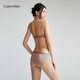Calvin Klein内衣女士美拉德ck提花轻运动薄垫柔软上托无钢圈背心文胸QF7398AD PET-灰咖色 M