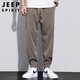 JEEP SPIRIT吉普休闲裤男夏季潮流工装裤子莱赛尔哈伦九分男裤 咖啡色 XL 