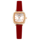 Audemars Pixar (IBSO) new watch for women simple temperament quartz watch women's watch waterproof small square watch female watch student watch for girlfriend 9226 rose gold-red belt [imported movement]