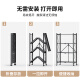 Yicai Nianhua installation-free kitchen storage rack floor-standing removable folding rack storage rack multi-layer pot rack storage rack 6056BK