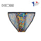 HOM French men's low-waist thong fashionable butt-covering design shows large high-cut sexy underwear multi-color printing briefs multi-color printing L