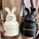 Sensen Cat 2022 new straw thermos cup for girls, high-looking 316 stainless steel water cup, portable, simple and exquisite, ins style, special for children going to school, with lanyard cup, rabbit pot belly thermos cup, white 580 ml + cup brush + 4 3D stickers