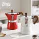 Bincoo coffee Moka pot household small espresso hand brewed coffee pot hand grinding coffee machine coffee utensils 6 servings red and white moka pot 3-piece set - 300ml