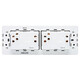 Delixi Socket Panel CD691 Serie 118 Tipo Tipo de cuatro posiciones Cazo de cinco hoyos Panel Fashion White