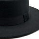 Orange Tart Retro British Style Black Ribbon Flat Top Hat Hepburn Gentleman Jazz Hat Flat Brim Woolen Wide Brim Men's and Women's Hat Flat Top Black One Size