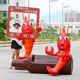Kangxinya Simulation Sculpture Cartoon Crayfish Fiberglass Animal Model Store Food Stall Hotel Decoration Seafood Ornaments Beer Crayfish 1 Dingjin