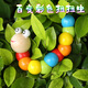 Variedad de madera creativa Caterpillar Vaquera colorida Educación temprana Juguetes Educativos Juguetes para niños Toy de color infantil Gorra Tworm