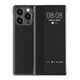Gullfoss 苹果15promax手机壳iphone15手机套商务镜面plus保护套翻盖式皮套 【黑色】翻盖式视窗皮套 苹果15