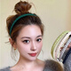 Women's short hair band with toothed hairband pressing hair card for washing face with elderly old lady hair clip black
