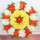 Wreath Qingming Festival Chrysanthemum Small Wreath Sacrifice Small Plastic Memorial Service Tomb Sweeping Supplies In Front of the Tomb 23CM Extra Large Autumn Chrysanthemum Yellow and White One Each