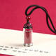 Shi Chuan Baishi Cinnabar Pendant Raw Mineral Cinnabar Powder Gawu Box Bottle Necklace Pendant Amulet Men and Women Birthday Gift