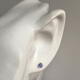 Guanpu Pavilion Fat Donglai's same style tanzanite earrings 3mm mini natural silver earrings are fashionable and versatile as a gift for your girlfriend, purple single