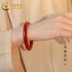 CHINA GOLD Agate Bracelet Horse Red Chalcedony Women's Jade Bracelet Honey Red Gift for Girlfriend Jewelry Red Agate Bracelet (60 Circles)
