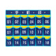 SOPLA 18 GRID 36 GRID 48 GRID Klassenzimmer Mobiltelefon Aufbewahrungstasche Hängende Tasche, Mobiltelefonbeutel Hintertür Wall Hanging -Tasche für College- und Mittelschüler 18 Grid Blue Print Digital Model