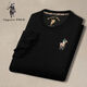 AGUGSTER Polo Auténtico Paul Autumn and Winter New Men's Loose Round Sweet Sweinshirt Polo Camiseta de caballo bordada Camiseta White 6628 L