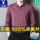 Playboy (Playboy) Camisa de seda de seda de mulberry de manga larga de manga larga de alta gama y otoño Camisa de seda de seda de mediana edad de mediana edad JZ6625 Modelo Molan 180/2XL recomendado 140-155Jin [Jin equivale a 0.5 kg]