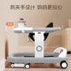 Habik walker O-leg baby multi-function hand pushing anti-rolling baby can sit or push driving to start the walker. Upgraded version - gray [music box toys + dining plate]