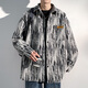 IDEA (Zhuyifan) American Retro Denim Veste Spring and Automne 2024 NOUVELLE BRANQUE DE LA MODE Veste en jean tendance Veste décontractée Trendy Jacket J683 Blue XL 125-135Jin [Jin est égal à 0,5 kg]