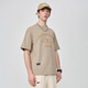 
Mark Huafei [pure cotton] short-sleeved T-shirt for men 25 spring and summer new round neck letter style embroidered comfortable breathable loose men's T-shirt 701 khaki (silhouette version) 3XL (height 185-190 weight 80-90)