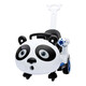 益生贝美熊猫婴儿童电动四轮遥控车可坐人男女宝宝玩具遛娃充电摇一摇童车 黑白色 豪配：标配+皮座餐盘+耐磨防滑轮