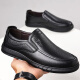 
Yichi (EGCHI) leather shoes for men's business casual toe-layer cowhide shoes for driving shoes for men J6628 black 44