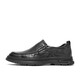 Belle Foot Lazy Shoes Herren Kuhläsesandleder geschlagen atmungsaktives Geschäft Casual Leder Schuhe A1449BM4 Schwarz 42