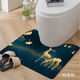 Baijiyuan Nordic style U-shaped toilet mat foot pad toilet toilet pedal waterproof pvc anti-slip pad toilet floor mat can be scrubbed impression gradient 50*60cm [standard version size]