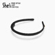 She s Qianzi fabric toothed hairband, broken hairpin, temperament non-slip headband, hairpin, hair accessory, birthday gift for girlfriend, black G0