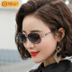 Dobbin sunglasses for women with small and medium faces, polarized lenses for long faces, small models, small frame glasses, driving sunglasses for women, anti-UV, elegant, European and American retro Internet celebrities, street photography, purple silver frames, gradient purple-fashion glasses