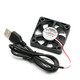 品代 双滚珠 耐用5010 5CM厘米 DC5V USB软路由/路由器散热风扇功放迷你主机改装USB USB风扇【滚珠】+吸盘+螺栓