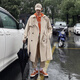 Mid-length windbreaker for men, fat, plus size plus size trendy jacket Korean version casual loose over-knee spring and autumn clothing Hong Kong style 9925 military green XL 170-220Jin [Jin equals 0.5 kg]