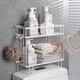 LeCali toilet rack above the toilet bathroom bathroom rack water tank rack without punching toilet paper towel storage rack double-layer white toilet rack