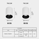 Aido Huiming installed downlight spotlight LED ceiling lamp without holes for household round ceiling-mounted entrance hallway bedroom 6223 new upgraded 60 downlight-12w white model 4000k
