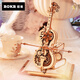 Ruo-State Ferris Wheel Qimeng Cello Music Box Music Box Building Blocks Children's Toys Diy Puzzle Birthday Gift Girls