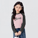Zuoxi girls' German velvet bottoming shirt autumn and winter 2025 new girl's inner wear children's long-sleeved thermal jacket pink 150