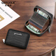 Grolaka Bag Herren-ID-Beutel-Bank-Schutzhülle Anti-Demagnetisierungskarten-Clip-Speicher Echtes Leder mit großer Kapazitätslizenz Lederhülle Ultra-dünn Black-20-Kartenposition-Crocodil-Muster Kopfschicht Cowhide