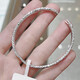Kaibaolou pt950 platinum bracelet imperial concubine oval platinum bracelet bracelet frosted bright surface PT999 Mother's Day gift 16.26g No. 52 double sand style