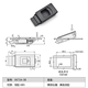 Xukun hardware electric cabinet buckle nylon plastic small buckle spring buckle hand light box door buckle contact customer service price change 724-3 with spring gray-white-<35mm