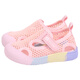 Tongxinjie Sandalias de botes para niños Zapatos de interior de jardín de infantes zapatos de malla de malla transpirable SOLO SOLO SOLO SOLO BABJA CL101 PINK-SANDALS 24 TAMAÑO Longitud interior 15.8 cm