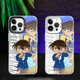 Kuai Teow Detective Conan Apple Case de teléfono iPhone 16Pro/13/11Promax Huawei Nova7/Honor X40 Cute 70/Xiaomi 14 Detective Ultra Protection Conan 9272 Color Silver IMD-Gray Black iPhone 15 Pro 15 Pro