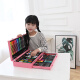 Ledi children's painting set drawer style 130 pieces pink wooden box painting set stationery painting toys brushes and crayons